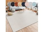 Teppich PACO HOME "Porto 890", beige (cream), B:280cm H:13mm L:380cm, Obermaterial: 100% Polypropylen, Teppiche, Teppich, Kurzflor, Uni-Farben, ideal im Wohnzimmer & Schlafzimmer