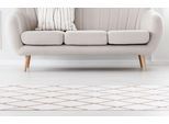 Teppich CALO-DELUXE "Jardan-2000" Gr. 31, grau (taupe, weiß), B:80cm H:20mm L:250cm, Kunstfaser, Teppiche, Teppich, besonders weich durch Microfaser, Rauten-Design