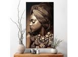 Bild REINDERS "Afrikanische Frau", braun (farbe bild(er): braun), B:70cm H:118cm T:3,7cm, Holzwerkstoff, Bilder, Bild