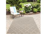 Outdoorteppich AYYILDIZ TEPPICHE "PATARA 4951, auch als Läufer erhältlich", beige, B:120cm H:8mm L:170cm, Polypropylen, Teppiche, Outdoorteppich, Pflegeleicht / Strapazierfähig / In- und Outdoor geeignet