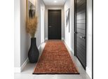 Teppich AYYILDIZ TEPPICHE "SPACE 1900, auch als Läufer", rosa (kupfer), B:80cm H:7mm L:250cm, Chenille, Teppiche, Teppich, Läufer, Kurzflor, Boho, Vintage, Wohnzimmer