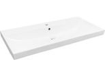 Einbauwaschbecken WELLTIME "Trento Deluxe", weiß, B:101cm H:16,5cm T:46cm, Keramik, Waschtische, Einbauwaschbecken, Mit Nano Glasur in 51,61,81,101 und 121cm erhältlich.