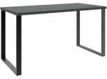 Schreibtisch WIMEX "Home Desk", grau (schwarz, graphit), B:140cm H:75cm T:70cm, Tische, Schreibtisch, Mit Metallkufen, in 3 Breiten