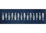 Fußmatte "und Läufer Fish Tango", blau (bunt), B:60cm H:7mm L:180cm, Obermaterial: 100% Polyamid, WASH+DRY BY KLEEN-TEX, Teppiche, Fußmatte