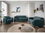 Polstergarnitur HOME AFFAIRE "Marone Set: 3er + 2er + Sessel, bequem, zeitlos & elegant, bodenfrei", blau (ocean, ocean), H:76cm T:90cm, 100% Polyester, Sitzmöbel-Sets, Polstergarnitur, auch einzeln erhältlich
