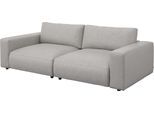 Big-Sofa MUSTERRING "LUCIA Mega Sofa, hoher Sitzkomfort, Breite 252cm, Kontrastnaht", beige (beige bax), B:252cm H:81cm T:124cm, Flachgewebe FLORIS (100% Polyester);Flachgewebe VALMONT (60% Baumwolle/ 40% Leinen);Microfaser CRONA (100% Polyester), Sofas, Big-Sofa, in vielen Qualitäten und 4 unterschiedlichen Nähten, 2,5-Sitzer