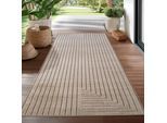 Outdoorteppich AYYILDIZ TEPPICHE "NOVA 1202 , auch als Läufer und Rund", beige, B:80cm H:8mm L:250cm, Polypropylen (PP), Teppiche, Outdoorteppich, Material aus schmutzabweisendem Polypropylen, In-/Outdoor geeignet
