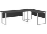 Eckschreibtisch SCHILDMEYER "Serie 1500, Eckschreibtisch, Made in Germany, B: 225 cm", grau (anthrazit, silber, anthrazit), H:73,2cm, Tische, Eckschreibtisch, Solide Verarbeitung - Dieses Produkt ist in Deutschland gefertigt