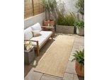 Teppich BRUNO BANANI "Venezia, auch als Läufer", beige (sand), B:80cm H:4mm L:250cm, Kunstfaser, Teppiche, Teppich, In- und Outdoor geeignet, Sisal-Optik, Wetterfest & UV-beständig