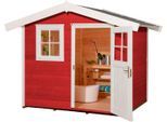 Gartenhaus WEKA "123 Gr.2", rot (schwedenrot), Fußboden im Gartenhaus, ohne Rück- und Seitenwand, ohne Dacheindeckung, Massivholz, Gartenhäuser, Gartenhaus, in verschiedenen Farben