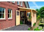 Gartenhaus KARIBU "Wurmberg 3", beige (naturbelassen), ohne Fußboden, Holzwerkstoff, Gartenhäuser, Gartenhaus, terragrau oder naturbelassen