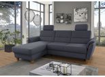 Ecksofa HOME AFFAIRE "Palmera L-Form, B: 244 cm - OTTO. Verlässliche Qualität.", grau (anthrazit), B:244cm H:89cm T:163cm, 100% Polyester;Struktur (100% Polyester);Luxus-Microfaser in Lederoptik (100% Polyester), Sofas, Ecksofa, optional Schlaffunktion & Bettkasten, Federkern