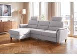 Ecksofa HOME AFFAIRE "Palmera L-Form, B: 244 cm - OTTO. Verlässliche Qualität.", silber, B:244cm H:89cm T:163cm, 100% Polyester;Struktur (100% Polyester);Luxus-Microfaser in Lederoptik (100% Polyester), Sofas, Ecksofa, optional Schlaffunktion & Bettkasten, Federkern