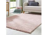 Hochflor-Teppich ANDIAMO "Chicago", rosa (altrosa), B:120cm H:40mm L:170cm, Obermaterial: 100% Polypropylen, Teppiche, Hochflor-Teppich, Uni Farben, weich & kuschelig, ideal im Wohnzimmer & Schlafzimmer