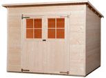 Gartenhaus WEKA "325 Gr.3, 19 mm", beige (naturbelassen), Fußboden im Gartenhaus, ohne Rück- und Seitenwand, ohne Dacheindeckung, Massivholz, Gartenhäuser, Gartenhaus