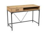 Möbelix , Schwarz, Eiche Artisan , Metall, Holzwerkstoff , 1 Schublade(n) Schubladen , rechteckig , 110x75x46 cm ,