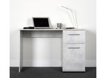 Schreibtisch VOGL MÖBELFABRIK "Tobi, mit einer Tür und einem Schubkasten", grau (betongrau), B:115cm H:73cm T:56cm, Tische, Schreibtisch, optional mit Tastaturauszug, Breite 115 cm