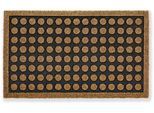 Fußmatte ASTRA "Coco Home 1", braun, B:40cm H:16mm L:60cm, Gummi, Kokos, Teppiche, Fußmatte, Kokos, Türmatte, Hoch Tief Struktur, wetterfest, rutschfest