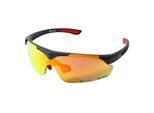 Snowboardbrille YEAZ "Magnet-Sport-Sonnenbrille SUNUP", Damen, schwarz (mattschwarz), Sonnenbrillen Snowboardbrille