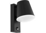 EGLO Wandleuchte "Caldiero Außen-Wandlampe, Außenlampe, Stahl und Kunststoff, E27, IP44", schwarz (grau), 1, H: 24cm, 1 Stk., Leuchten, Wand-/Deckenleuchte - L14 x H24 x AL18,5 cm - anthrazit - 1X10W exkl., Wandleuchte