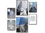 Wandbild OTTO HOME "Urban Cityscapes", farbe bild(er): blau, B:60cm H:45cm T:0,1cm, Papier, Bilder, Wandbild, als Poster oder Leinwandbilder Set
