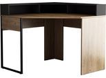 Eckschreibtisch OTTO HOME "Moid", braun (eiche, eiche, eiche), B:100cm H:71,5cm T:46cm, Tische, Eckschreibtisch, mit Schreibtischaufsatz, modernes Design, B. 100 cm