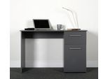 Schreibtisch VOGL MÖBELFABRIK "Tobi, mit einer Tür und einem Schubkasten", grau (anthrazit), B:115cm H:73cm T:56cm, Tische, Schreibtisch, optional mit Tastaturauszug, Breite 115 cm