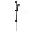 hansgrohe Activera Select S Duschset 28048670 2 Strahlarten wassersparend mit Duschstange Varia, Ø95mm, Ausführung 72, schwarz matt