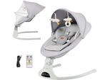Babywippe KINDERKRAFT "TULSY", Baby, grau, Metall, Polyester, Babywippen Babywippe, mit Soundeffekt, Topseller