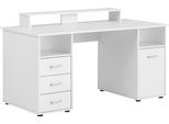 Schreibtisch SCHILDMEYER "Baku", weiß (light weiß, light weiß, light weiß), B:150cm H:86,7cm T:70cm, Tische, Schreibtisch, Solide Verarbeitung - Dieses Produkt ist in Deutschland gefertigt