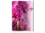 artgeist , Pink , Holz, Textil , Kiefer , massiv , Blume , 135x172x3 cm , Motiv auf Vorder- und Rückseite ,