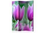 artgeist , Grün, Violett , Holz, Textil , Kiefer , massiv , Blume , 135x172x3 cm , Motiv auf Vorder- und Rückseite ,