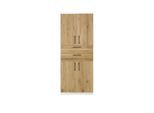 Aktenschrank mit Massivholzfront SOLIDLine ¦ weiß ¦ Maße (cm): B: 80 H: 198,2 T: 40.0