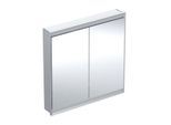 Geberit One Spiegelschrank 505803001 90 x 90 x 15cm, Aluminium eloxiert, mit ComfortLight, 2 Türen