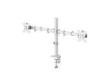HAMA Monitor-Halterung "Doppelmonitorhalterung höhenverstellbar für 13-35 Zoll", weiß, B:19cm H:12,7cm T:46,2cm, Gerätehalterungen, 2 Monitore, 360 Rotation, VESA, Kabelmanagement, ausziehbar, Monitor-Halterung