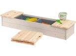Sandkasten PINOLINO "Hedda, beige/natur", beige (beige, natur), Sandkästen, Kinder, B/H/L: 113,5cm x 18,5cm x 114cm, Massivholz, Sandkasten, B:113,5cm H:18,5cm L:114cm T:32cm