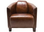 Kare-Design , Braun , Leder , Echtleder , Rindleder , Vintage , 70x72x83 cm ,