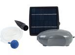 Teichpumpe UBBINK "AIR Solar 100", grau (grau, schwarz), Pumpen, Teichpumpe, mit Solartechnik, Sauerstoff für den Gartenteich