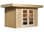 Gartenhaus WEKA "126 Gr.2", beige (naturbelassen), Fußboden im Gartenhaus, ohne Rück- und Seitenwand, ohne Dacheindeckung, Massivholz, Gartenhäuser, Gartenhaus, verschiedene Farben