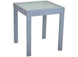 Garten-Essgruppe GARDEN PLEASURE "LOLA", grau (grau, schwarz), Obermaterial: 100% Polyester, Sitzmöbel-Sets, Garten-Essgruppe