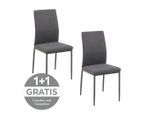 Mid.you , Grau, Dunkelgrau , Metall, Textil , 43x93x54 cm ,