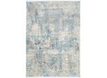 Dieter Knoll , Blau, Grau , Textil , rechteckig , 300x400 cm , Care & Fair , für Fußbodenheizung geeignet, in verschiedenen Größen erhältlich ,
