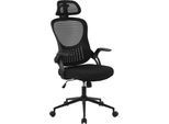 Bürostuhl OTTO HOME "Uvell", schwarz (schwarz, schwarz, schwarz), B:68cm H:104cm T:48,5cm, Stühle, Bürostuhl, angenehmes Sitzklima, verstellb. Kopfstütze, Fach an der Rückenlehne