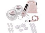 Elektrische Doppelmilchpumpe KINDERKRAFT "GENTLEFLOW", Baby, rosa, Milchpumpen Elektrische Doppelmilchpumpe, mit 3 Modi, 9 Stufen und Speicherfunktion