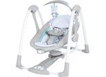 Babyschaukel INGENUITY "ConvertMe Swing-2-Seat Portable Swing - Raylan", Baby, grau, Kunststoff, Metall, Stoff, Babywippen Babyschaukel, mit automatischer Schaukelfunktion und Sound-Effekt