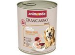 animonda GranCarno Single Protein Nassfutter Hund Adult, Huhn pur 24x800 g