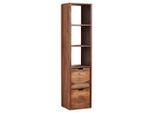 Mid.you , Sheeshamfarben , Holz , Sheesham , massiv , 2 Schublade(n) Schubladen , 35x150x30 cm , hängend, handgemacht ,
