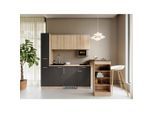 Respekta , Grau, Eichefarben , Holzwerkstoff , 1 Schublade(n),1 Schublade(n) Schubladen , seitenverkehrt montierbar, einzeln stellbar, nur wie online abgebildet bestellbar , E , 180 cm , links aufbaubar, rechts aufbaubar ,
