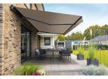 Halbkassettenmarkise KONIFERA "SUN LED", beige (khaki), B:500cm, Aluminium, Polyester, Stahl, Markisen, Halbkassettenmarkise, mit Funkmotor und LED-Stripes, verschiedene Größen und Farben