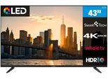 QLED-Fernseher SMART TECH "43QH02V", Energieeffizienz: F, schwarz, Fernseher, 43 ″, QLED-Fernseher, B:95,65cm H:55,58cm T:8,52cm